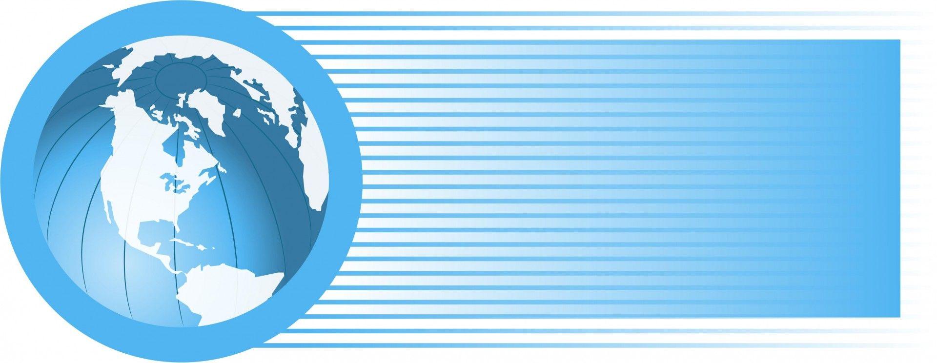 Blue and White Globe Logo - Free jpg black and white library for logo - RR collections