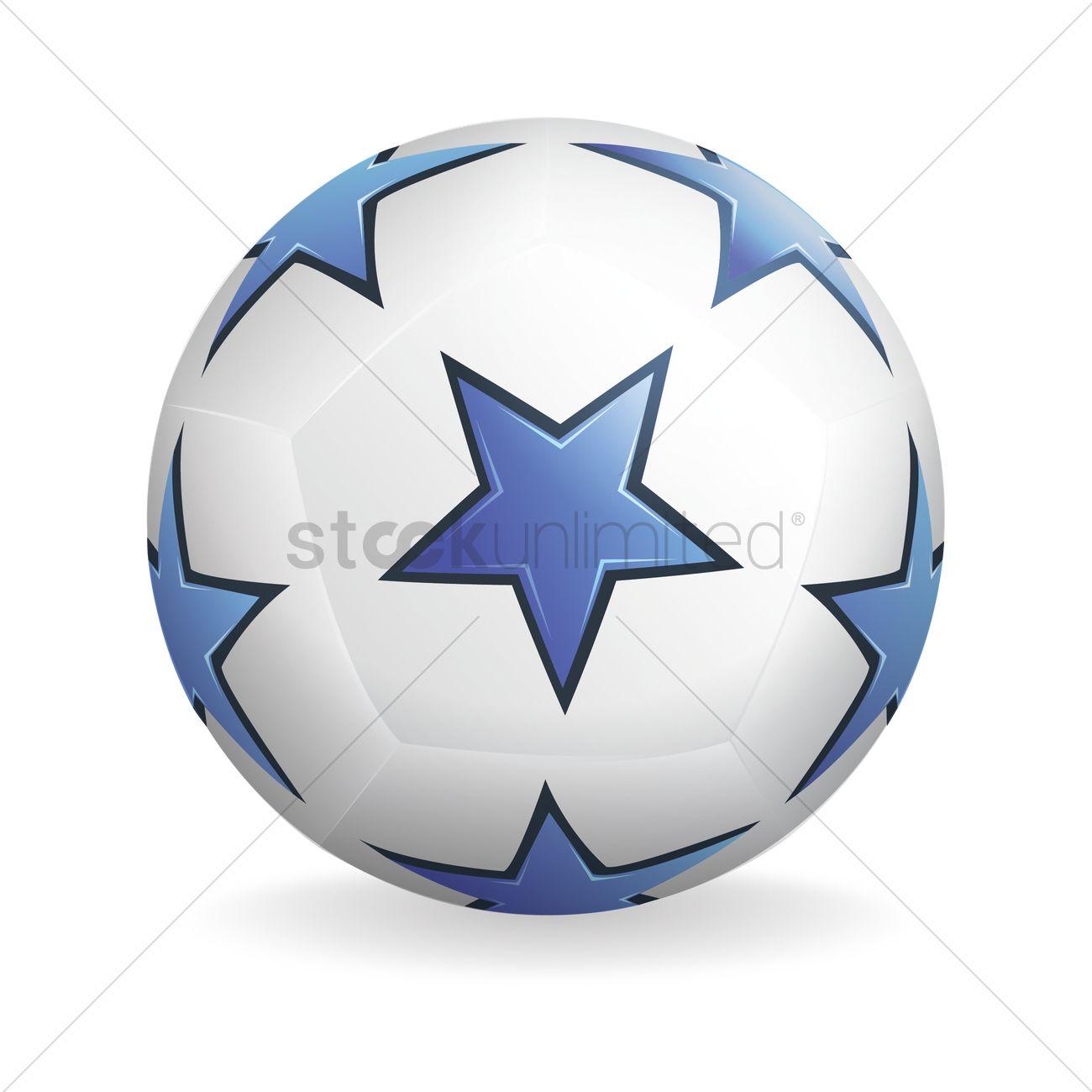 Ball Star Logo - Star pattern soccer ball Vector Image