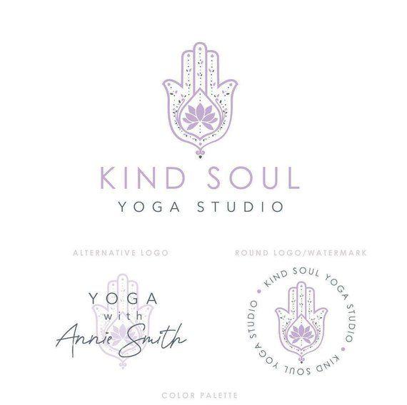 Yoga Studio Logo - Yoga Studio Logo Yoga Logo Lotus Logo Yoga Branding Kit | Etsy