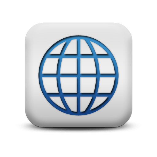 Blue and White Globe Logo - Blue And White Square Icon Map Image and White Square