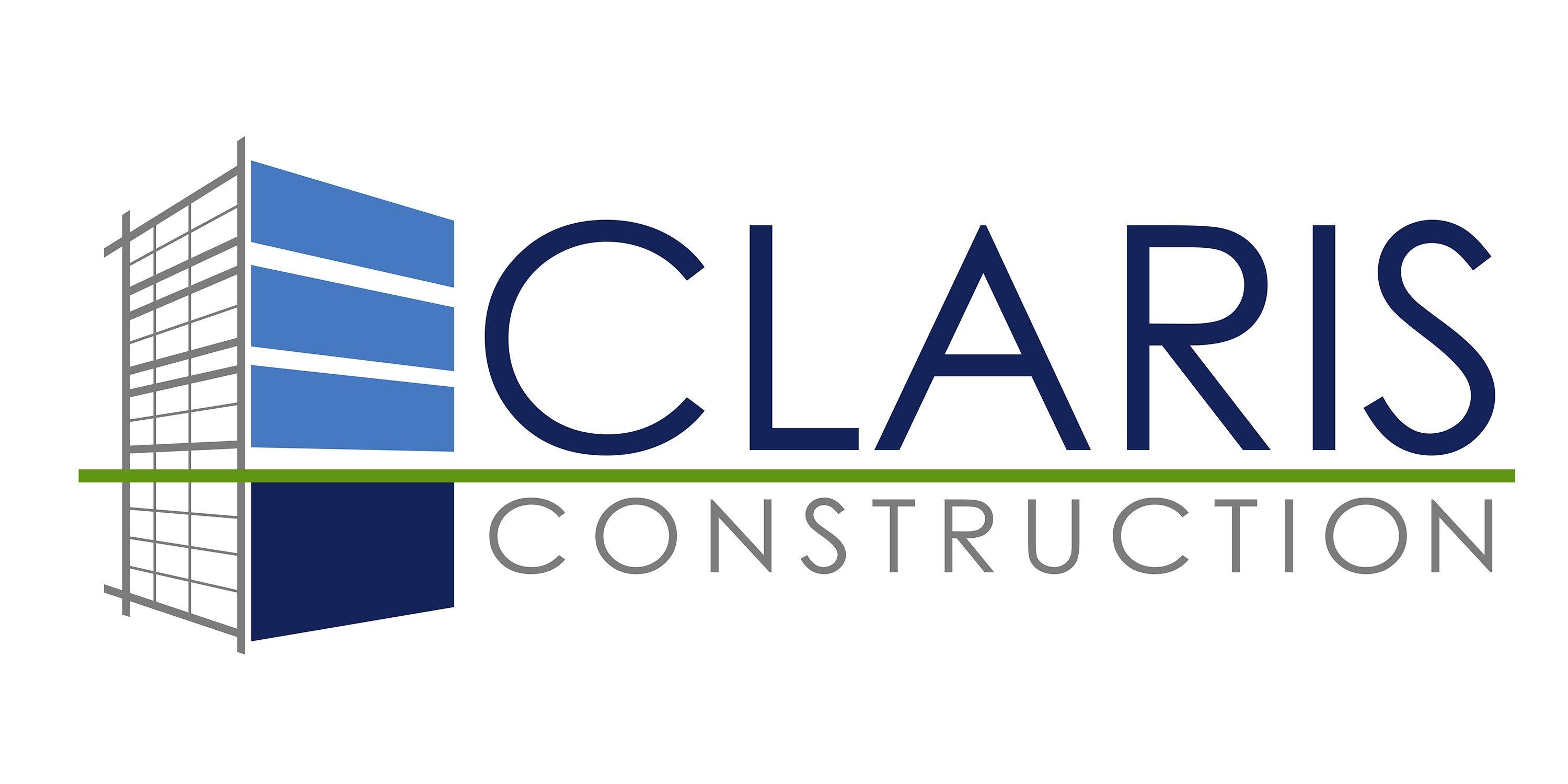 Blue Construction Logo - Claris Construction. Press. Sample HubSpot User