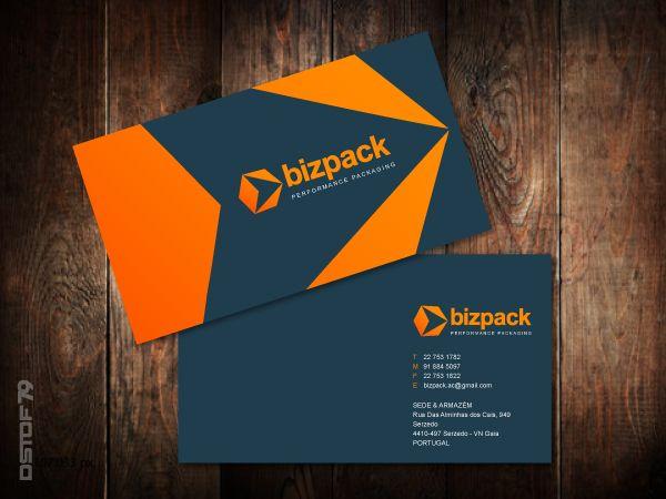 Orange and Blue Company Logo - Modern, Professional, Business Business Card Design for BIZPACK by ...