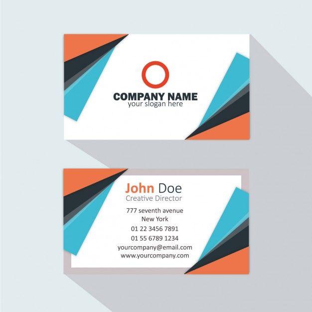 Orange and Blue Company Logo - Orange and blue business card Vector | Free Download