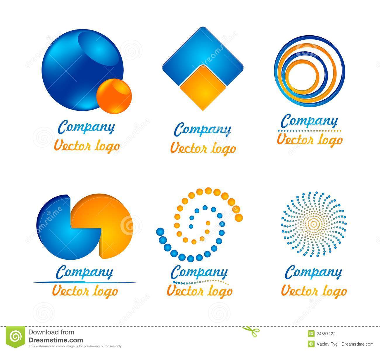 Orange and Blue Company Logo - Blue and orange Logos