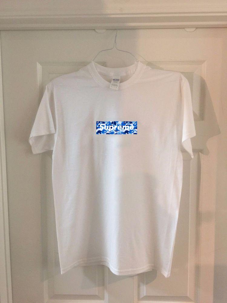 Supreme BAPE Blue Logo - bape supreme t shirt sale > OFF58% Discounts