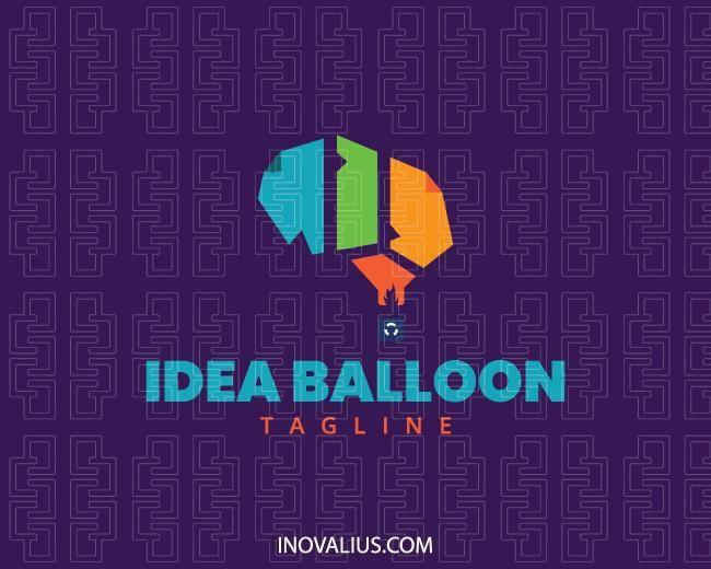 Orange and Blue Company Logo - Idea Balloon Logo Design | Inovalius