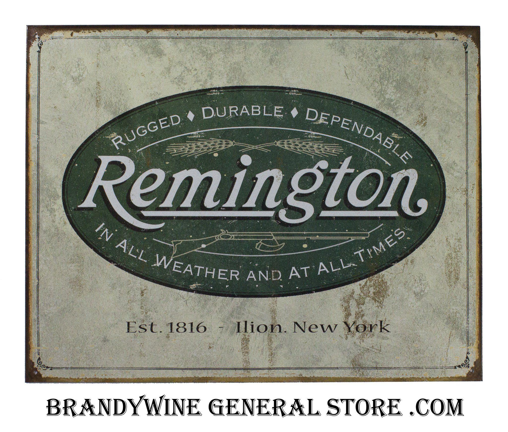 Remington Logo - Vintage Remington Logo Pub Sign. Brandywine General Store