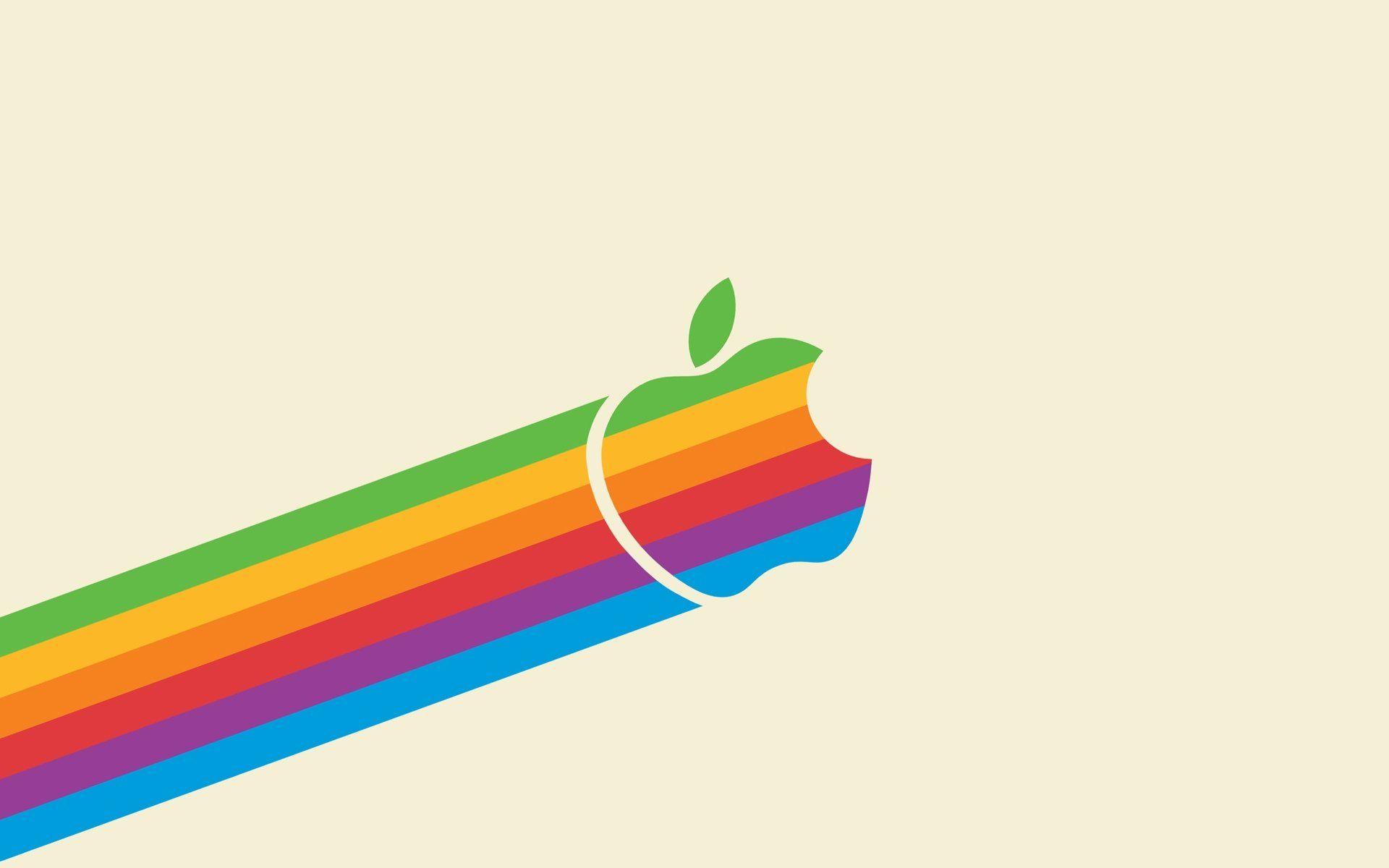 Old Mac Logo - Totally Rad Retro Apple Wallpaper