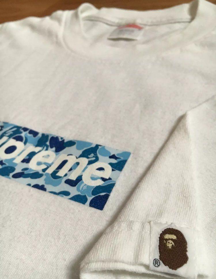 Supreme BAPE Blue Logo - supreme heat ✞ 100% authentic bape x supreme