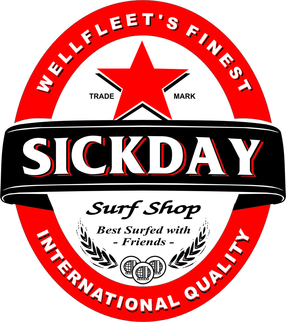 Storm Surf Company Logo - SICKDAY Surf Shop Bingtang Logo Sticker - SICKDAY, INC.