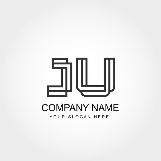 J U Logo - Initial Letter JU Logo Template Template for Free Download on Pngtree