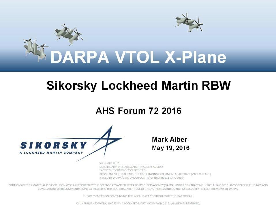 Sikorsky Lockheed Martin Logo - DARPA VTOL X-Plane: Sikorsky Lockheed Martin RBW - Vertical Flight ...