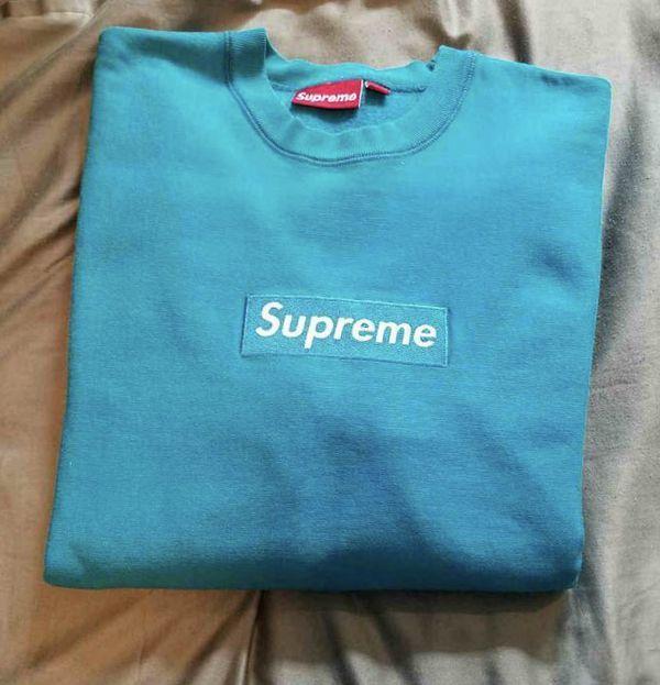Blue and Green Box Logo - Supreme TEAL BOX LOGO BABY BLUE RARE BAPE A BATHING APE SHARK HOODIE BBC  for Sale in Los Angeles, CA - OfferUp