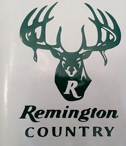 Remington Deer Logo - Remington Country Logo High Gloss Green Vinyl Die Cut Gun Sticker | eBay