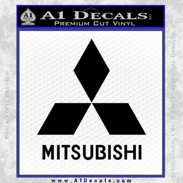 Black and Mitsubishi Logo - Mitsubishi Logo Decal Sticker » A1 Decals