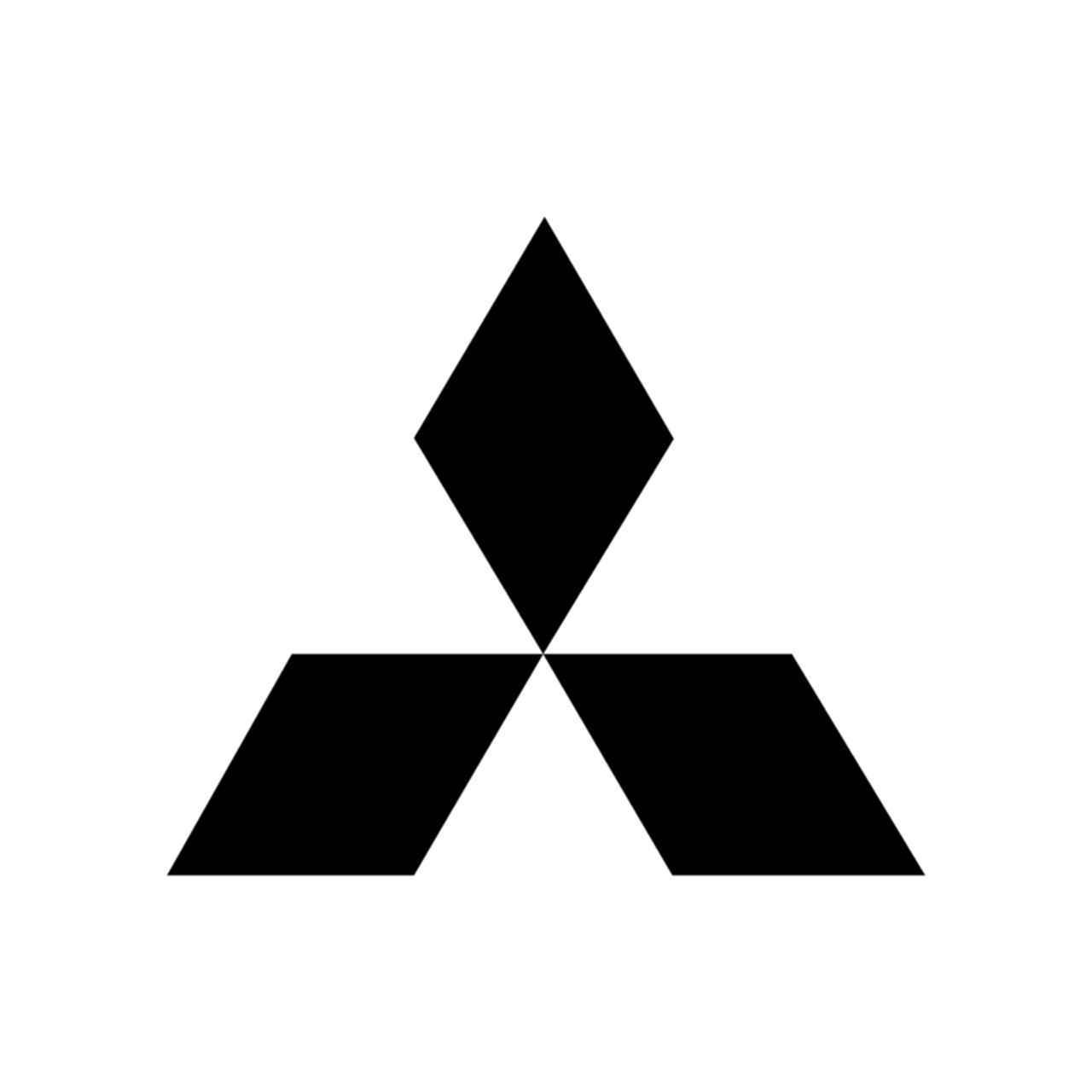 Black and Mitsubishi Logo - Mitsubishi Logo Plein Vinyl Decal