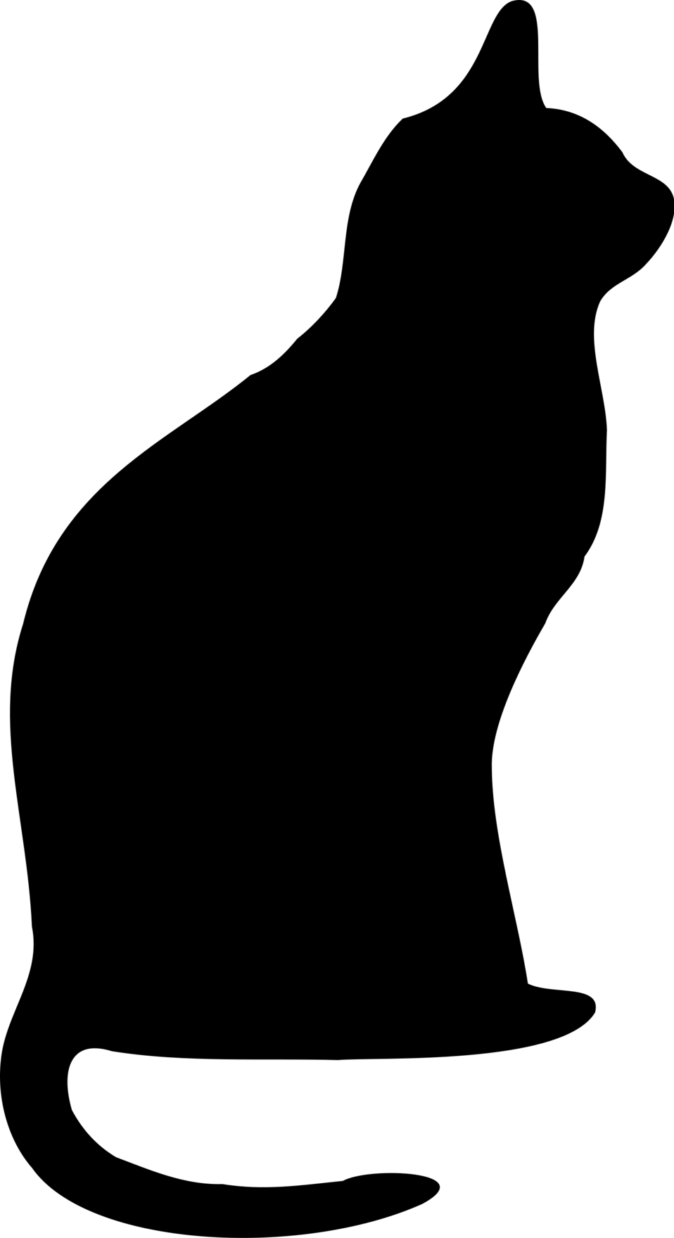 Sitting Cat Black and White Logo - Black cat sitting image free download