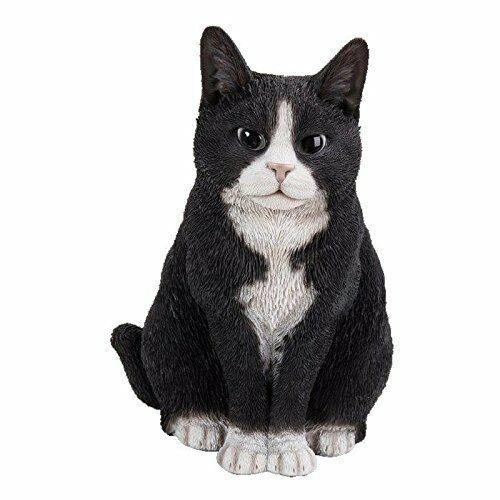 Sitting Cat Black and White Logo - Cat Sitting Black/white Vivid Arts Real Life Indoor Outdoor Garden ...