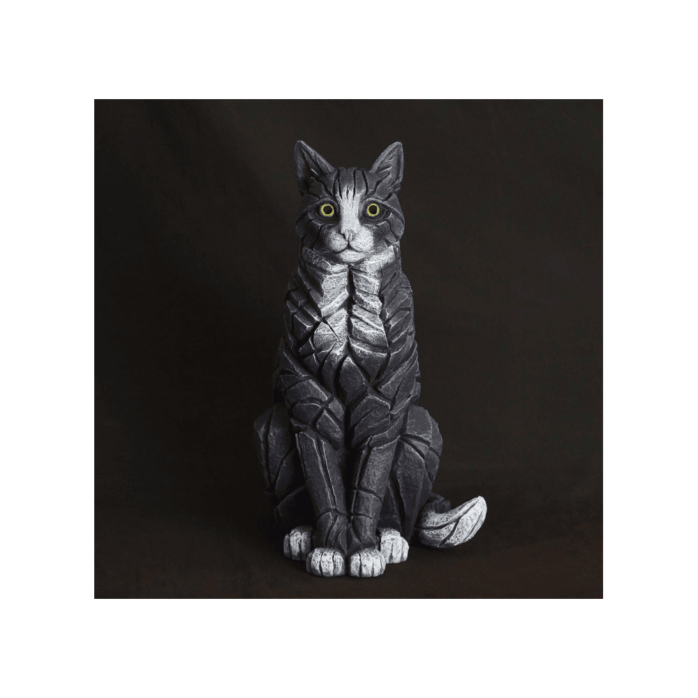 Sitting Cat Black and White Logo - Cat Sitting - Black & White Sitting - Artists from Generation Gallery UK