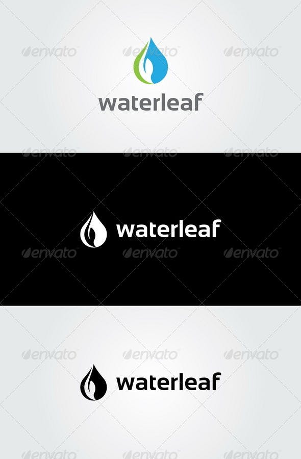 Water Leaf Logo - Water Leaf Logo by glaxa | GraphicRiver