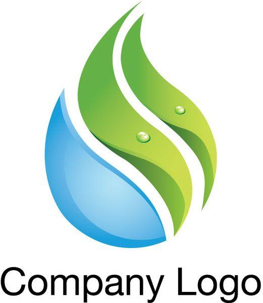 Water Leaf Logo - Free natural water leaf logo Free vector in Adobe Illustrator ai ...
