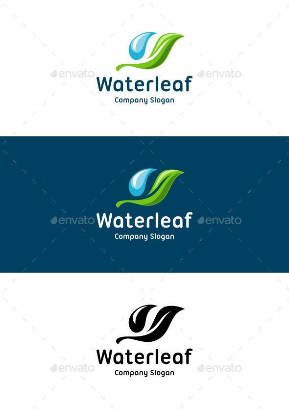 Water Leaf Logo - Download Free Graphicriver Water Leaf Logo #bio #blue #brand #drop