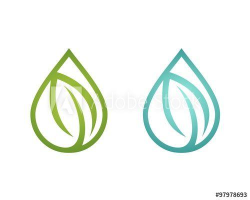 Water Leaf Logo - drop water leaf logo template - Buy this stock vector and explore ...