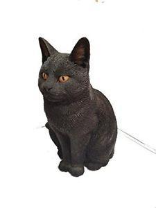 Sitting Cat Black and White Logo - Cat Sitting Black Vivid Arts Garden Ornament Indoor Outdoor Resin ...