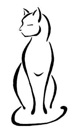 Sitting Cat Black and White Logo - 205 Best Silhouettes Cat Silhouettes images | Cat outline, Tattoo ...