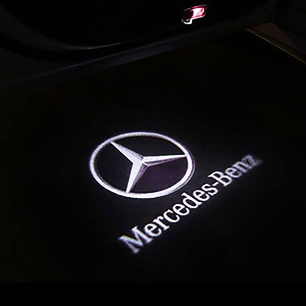 Mercedes Car Logo - 2 LED Mercedes Benz LOGO PROJECTOR Car Door Courtesy Puddle Lights B ...