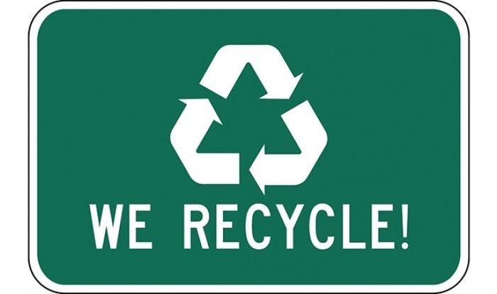 We Recycle Logo - We Recycle with Symbol Sign | Barco Products