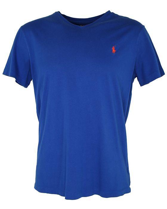 Ralph Lauren Polo Blue Logo - Ralph Lauren Polo Blue V-Neck T-Shirt - M