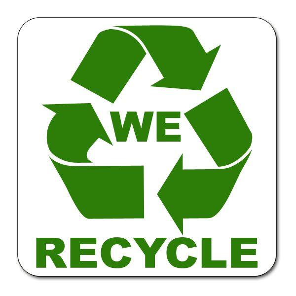 We Recycle Logo - AI-rdoth011 - 1 Color We Recycle Vinyl Recycling Decal 4