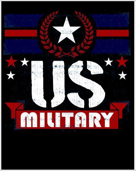 Us Military Logo - Vintage US Military USA Logo Poster
