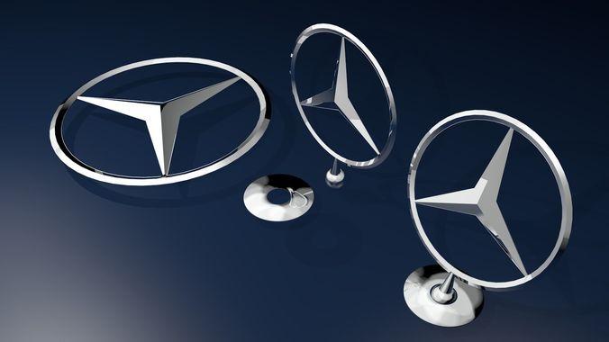 Mercedes Car Logo - 3D Model MERCEDES BENZ LOGO