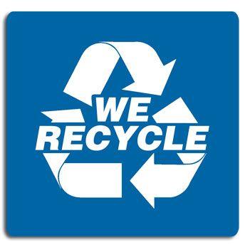 We Recycle Logo - Recycling Signage 5 Pack