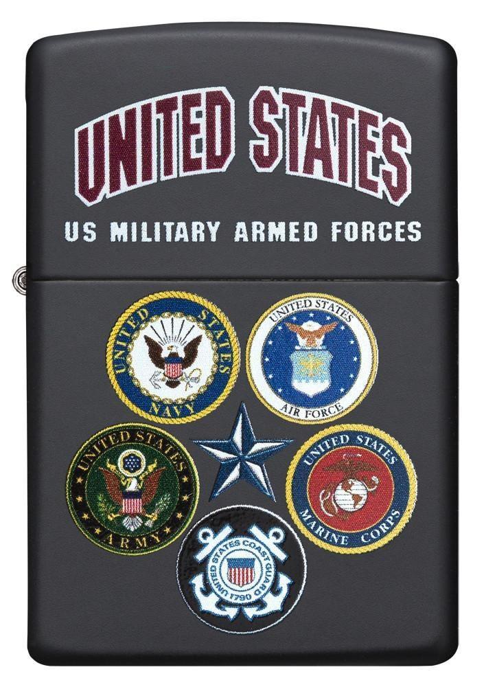 United States Military Logo - Authentic Zippo Lighter - U.S. Military Armed Forces | Zippo.com