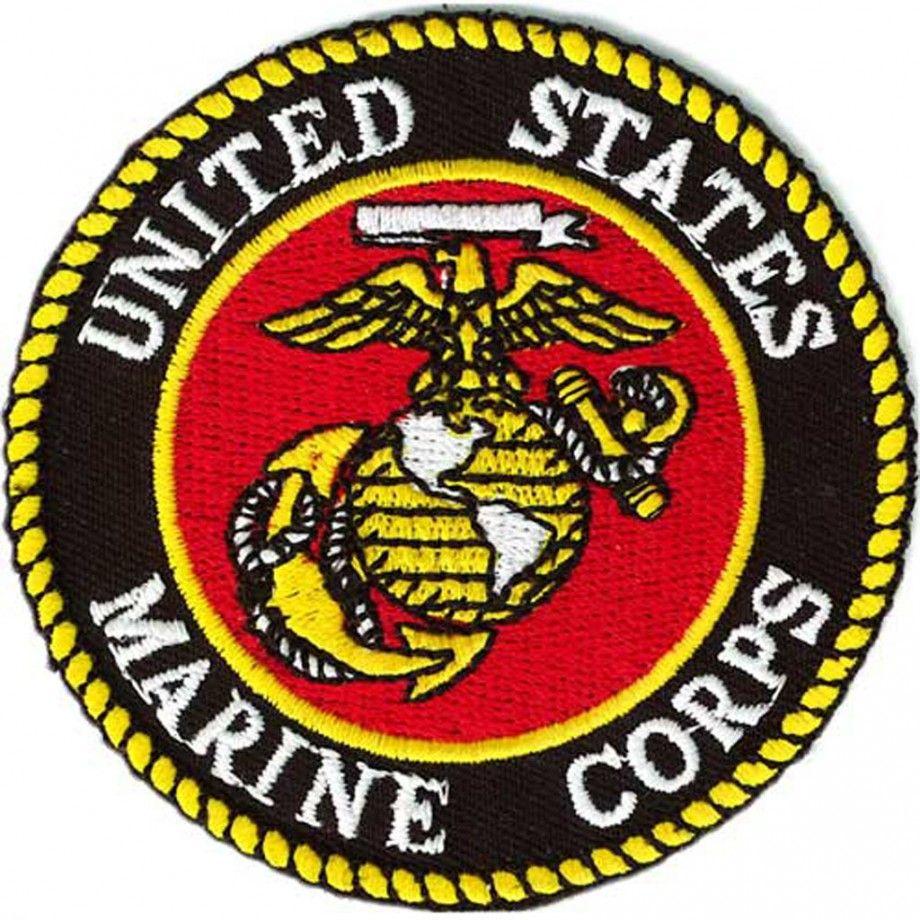 Us Military Logo - US Marine Corps Logo Small Embroidered Round Military Patch