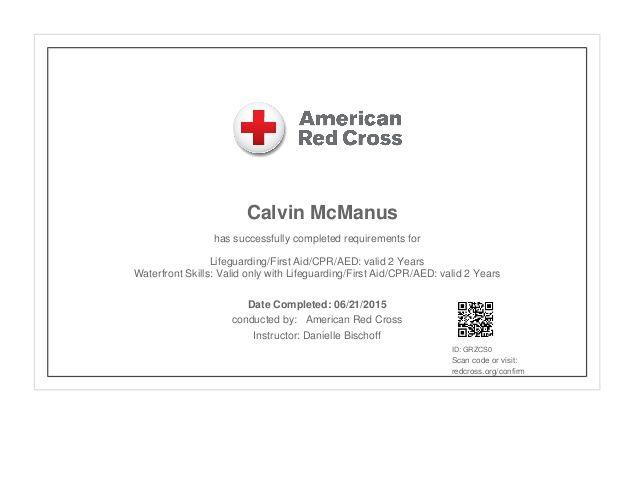 Red Cross Lifeguard Logo - Red Cross Lifeguard and Waterfront Skills Certificate