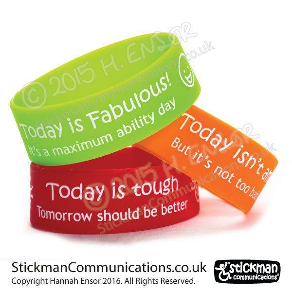 Green and Red Co Logo - Today is. wristbands set