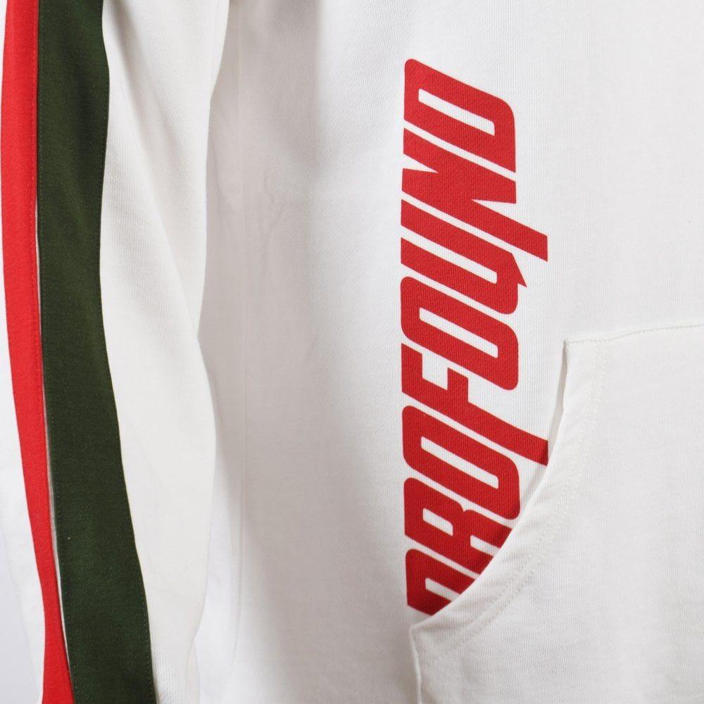 Green and Red Co Logo - PROFOUND Off White Pullover Hoodie With Green/Red Stripe Detailing ...