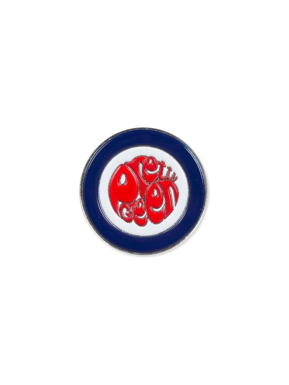 Green and Red Co Logo - Pretty Green Target Pin Badge in Red - Northern Threads