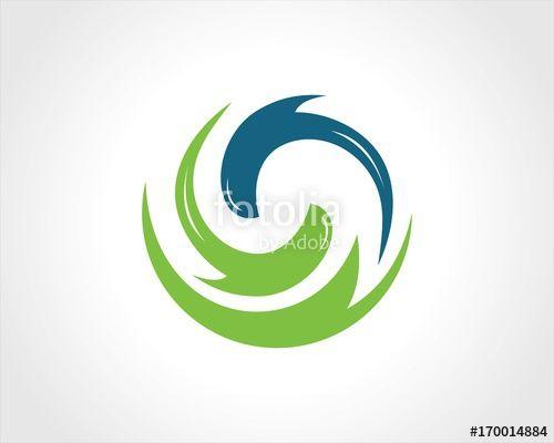 Swirl Logo - green round swirl logo