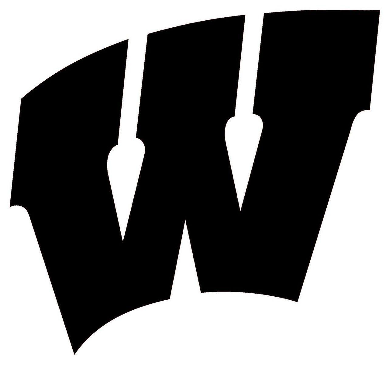 Wisconsin W Logo - ncaa0085 WISCONSIN BADGERS Logo W Die Cut Vinyl Graphic