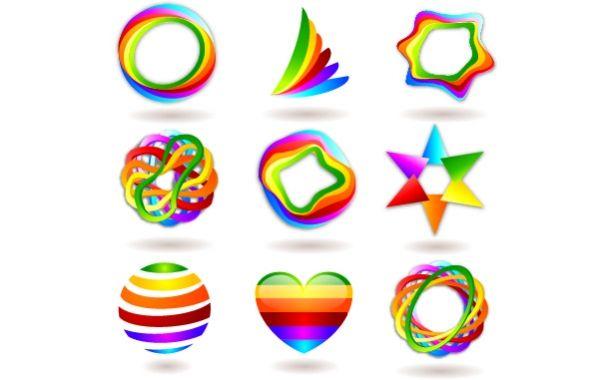 Rainbow Colored Logo - Rainbow Logos