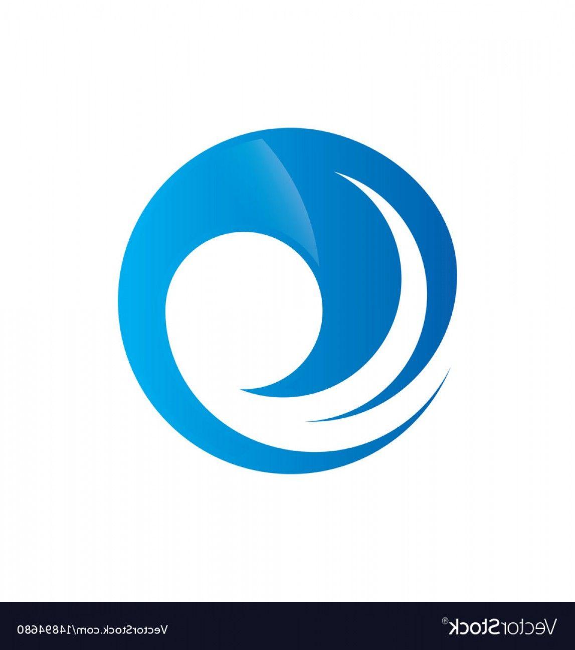 Swirl Logo - Water Wave Round Swirl Logo Vector