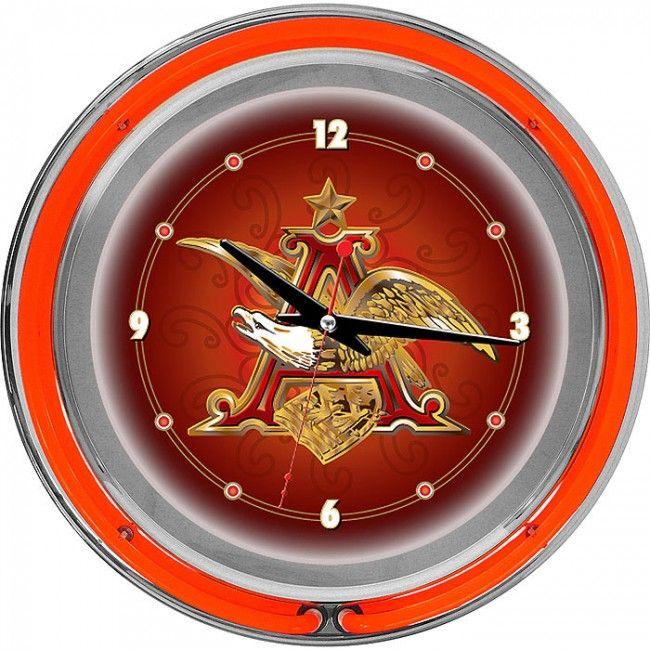 Anheuser-Busch Eagle Logo - Anheuser Busch Eagle Logo Neon Clock