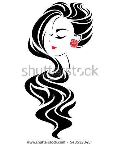 Women with Long Hair Logo - Image result for hair logo. logos for my hair brand!. Illustration