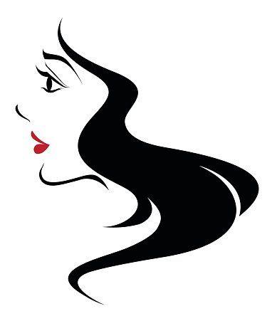 Women with Long Hair Logo - Long Hair Style Icon, Logo Women Face premium clipart - ClipartLogo.com