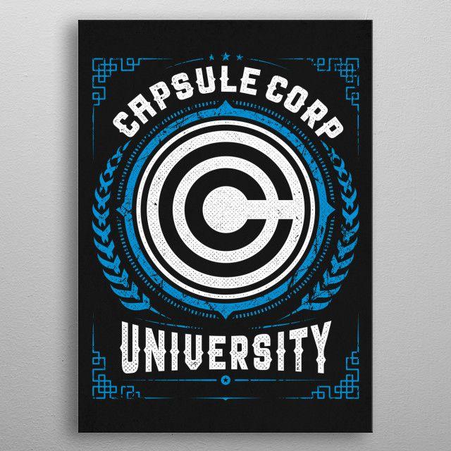 Corp U Logo - Capsule Corp U by Graphix Displate | metal posters - Displate